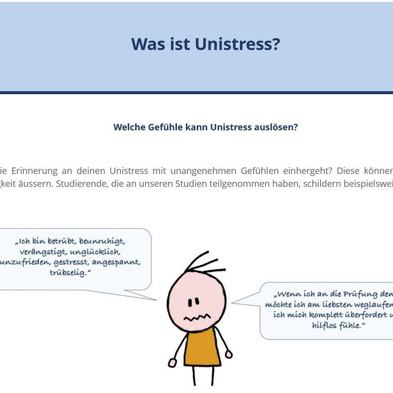 Öffnen Was ist Unistress - Gefühle