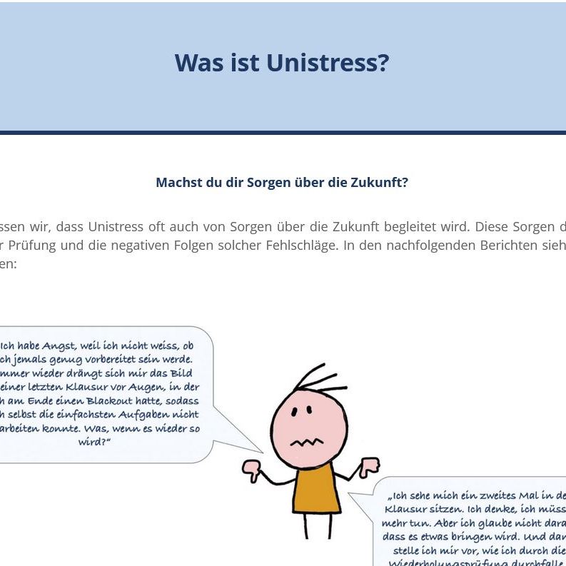 Öffnen Was ist Unistress - Zukunft