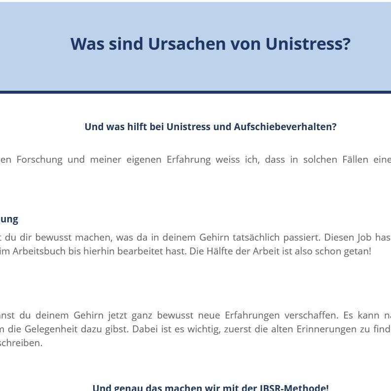 Öffnen Ursachen von Unistress - S.5