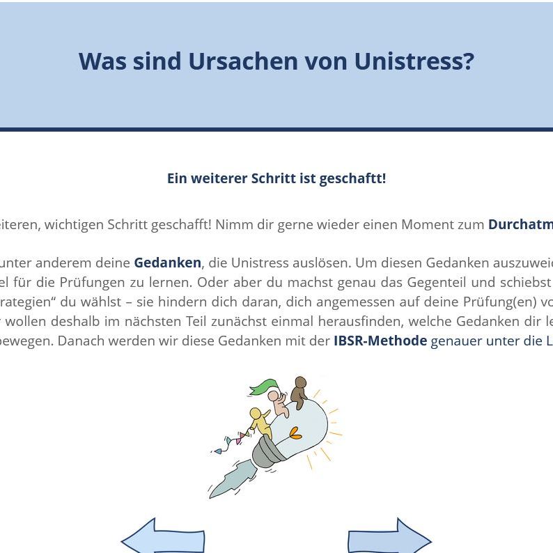 Öffnen Ursachen von Unistress - Ende