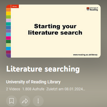 Öffnen Youtube Channel University of Reading Library (UK)
