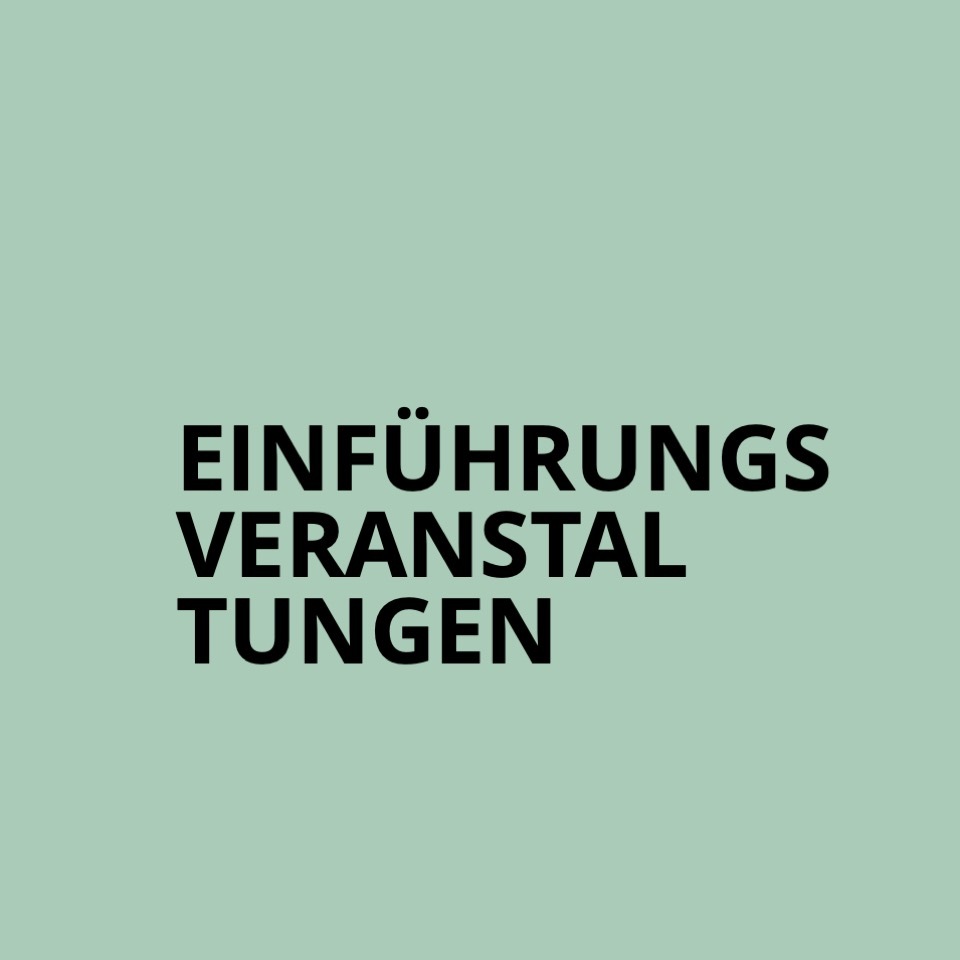 Öffnen Einführungsveranstaltungen