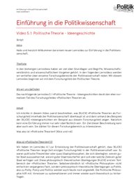 Preview 1 of Skript Video 5.1 - Politische Theorie - Ideengeschichte.pdf