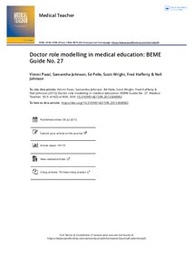 Vorschau 1 von 09_Passi_Doctor role modelling in medical education  BEME Guide No. 27.pdf