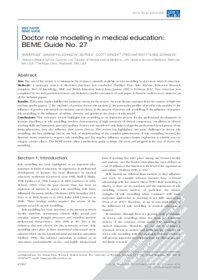 Vorschau 2 von 09_Passi_Doctor role modelling in medical education  BEME Guide No. 27.pdf